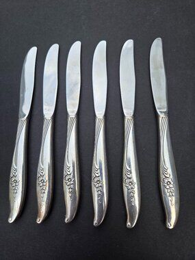 6 Oneida Nobility Plate Magic Moment 8.5" Stainless Steel Blade Hollow Knives